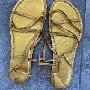 Bernardo gold sandals